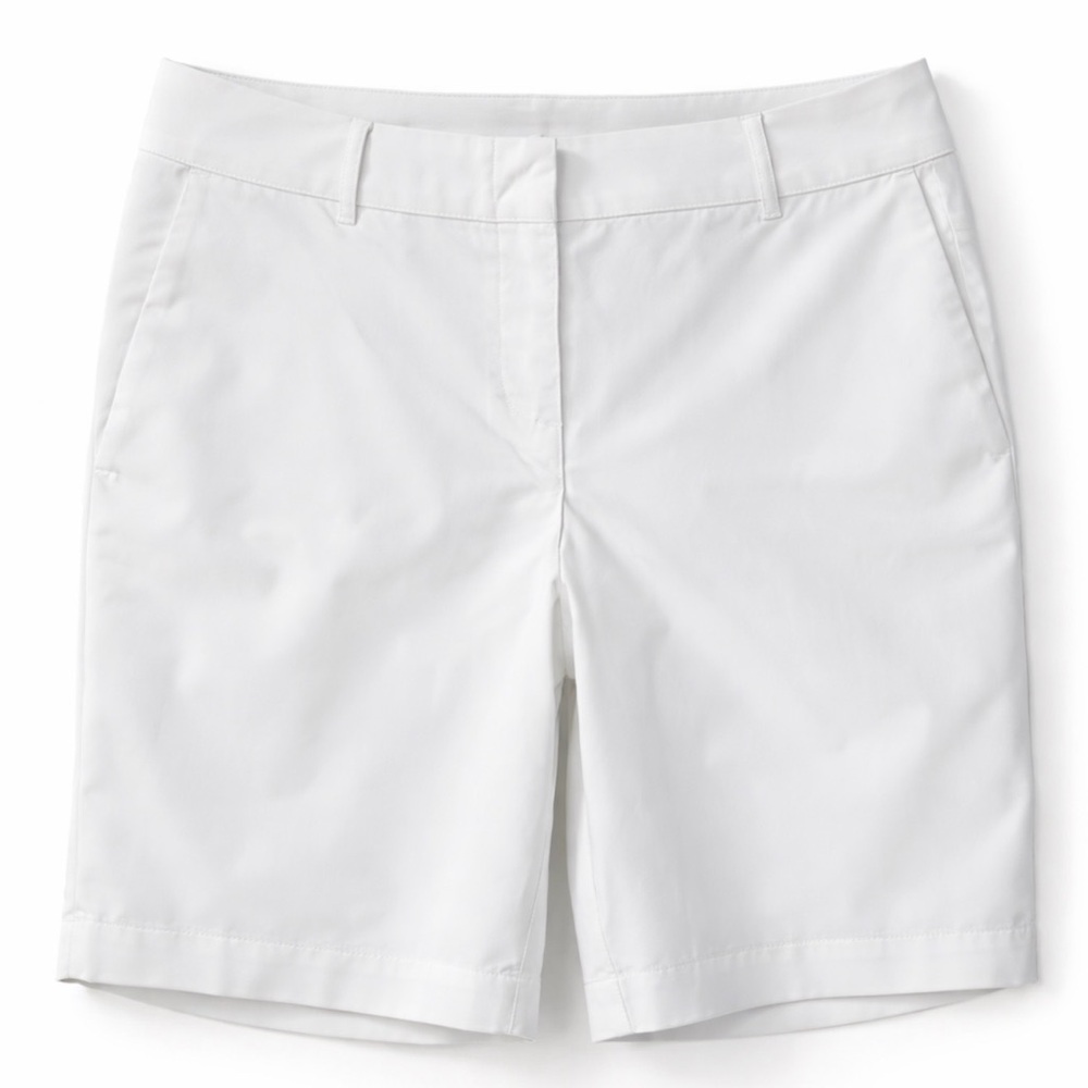 White Golf Shorts Women 12 Performance Stretch Bermuda Athletic Clean Classic